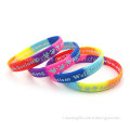 Logo Embossed Swirl Silicone Bracelet (SIB025)